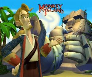 Puzzle Monkey Island, ένα τηλεοπτικό παιχνίδι περιπέτειας. Guybrush Threepwood, ένας σημαντικός παίκτης